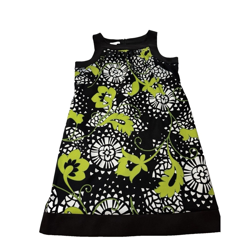 DRESSBARN Women's 16 Mod Floral Sleeveless Sheath Dress Size - Picture 3 of 13